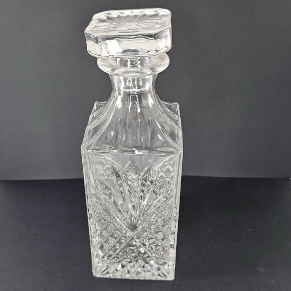 Vintage Cut Glass Whiskey Decanter With Stopper - Picture 1 of 8